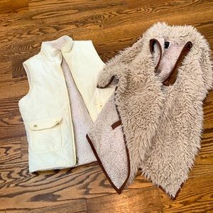 Cute Sherpa Vest Duo